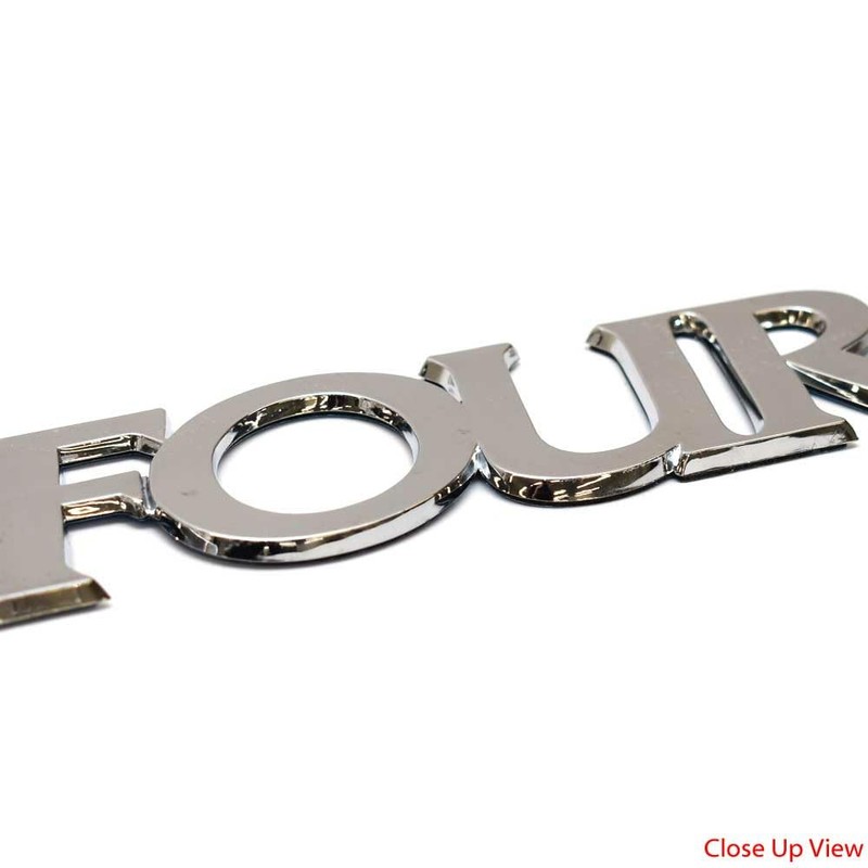 Four Winns Boat Raised Emblem Decal | Silver Plastic Mirror