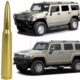 VMS RACING Brass 50 Caliber Bullet Antenna for Hummer H2 and H3 All Years Billet Aluminum