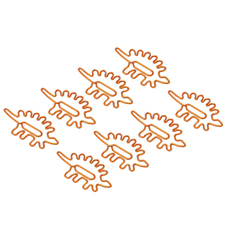 100pcs Paper Clips Portable Mini Cute Dinosaur Shape Electroplated Metal