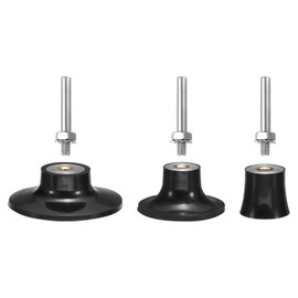 QUARKZMAN Pack of 3 1 inch 2 inch 3 inch disc pad holder quick change discs 1/4 inch shank holder Mandrel for rod grinders sanding and conditioning discs, black