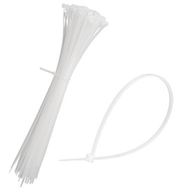mumbi Cable Ties White 300 mm x 3.6 mm UV-Resistant Fire Protection UL 94 V2 Professional Set of 100