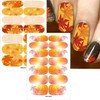 6 Sheets Fall Gel Nail Stickers Self-Adhesive Fall Gel Nail