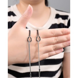 YELUWA Couples Bracelets Matching Bracelets for Couples Love Knot Bracelet Soulmate Relationship Friendship Pinky Promise Bracelet Forever Infinity Jewelry Gifts for Women Her Him-Half Black & Silver