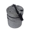 igadgitz home U7267 Round Polyester Knitting Bag, Round Yarn Storage