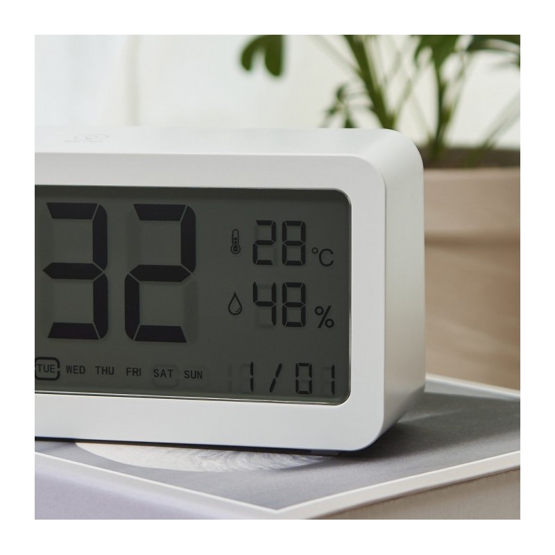 JAJU [JAJU] Large LCD Desk Clock with Temperature and Humidity