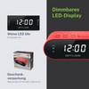 MUSE M-10 RD Radio Alarm Clock with LED Display, Two