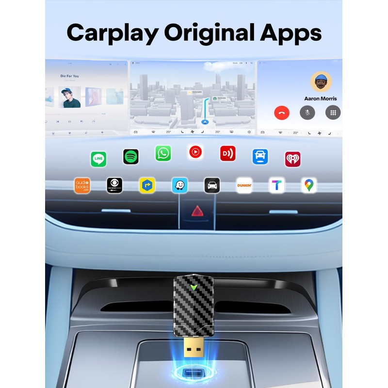 Wireless CarPlay & Android Auto Adapter - 2025 Version Mini
