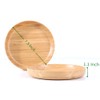 cluzelar Bamboo Plates 7.5Inch Round Bamboo Plate Reusable Dinner Plate