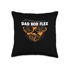 Dad Bod Flex Fitness Lifestyle Health Habits Daddy Nutrition Throw Pillow