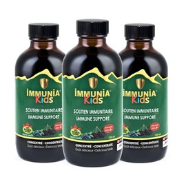 Immunia Immunia KIDS - Elderberry Supplement for Kids. Canadian Elderberry & Wild blueberry concentrated. Immune support. Delicious taste. No sugar added. Made in Canada with fruits from Canada (3 bottles)