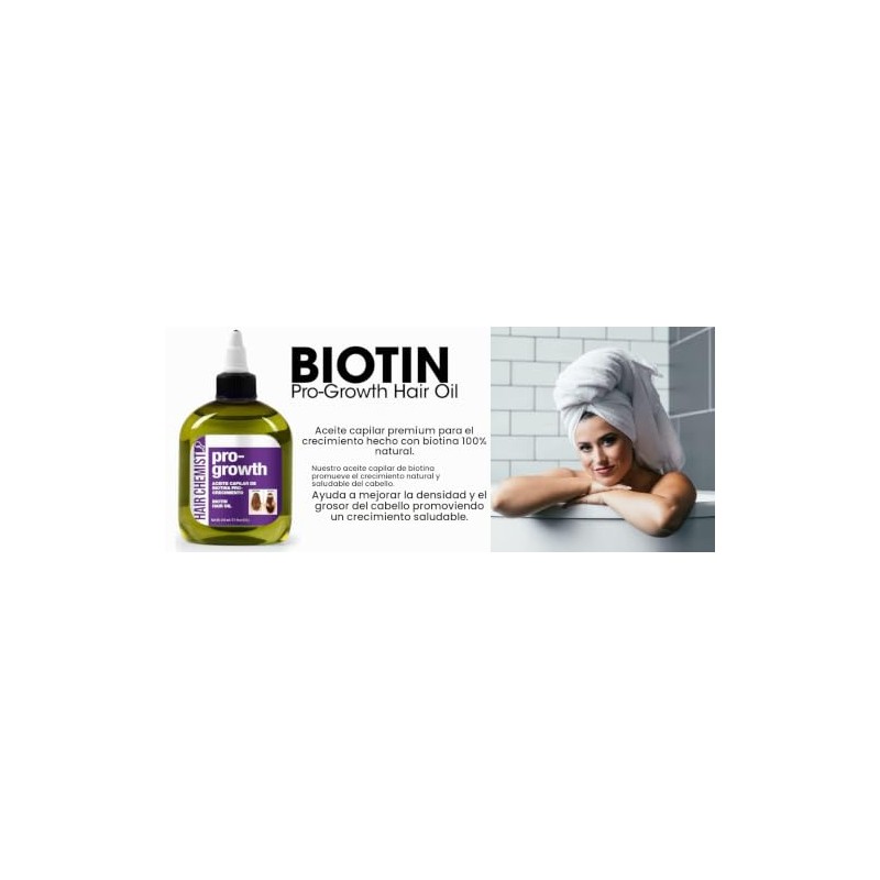 Hair Chemist Aceite Para El Cabello Pro-Growth Biotina 7.1 Oz.