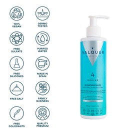 Valquer Bioplex Nº 4 Protective Hair Mask. Repair and Protection, Without Sulfates or Silicones, For All Hair Types - 275 ml