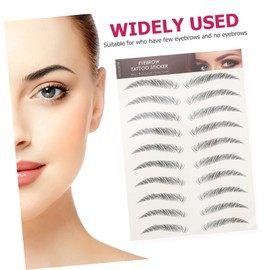 NOLITOY Fake Eyebrows Natural Hair-like Stickers No Pain Surgery Easy to Apply