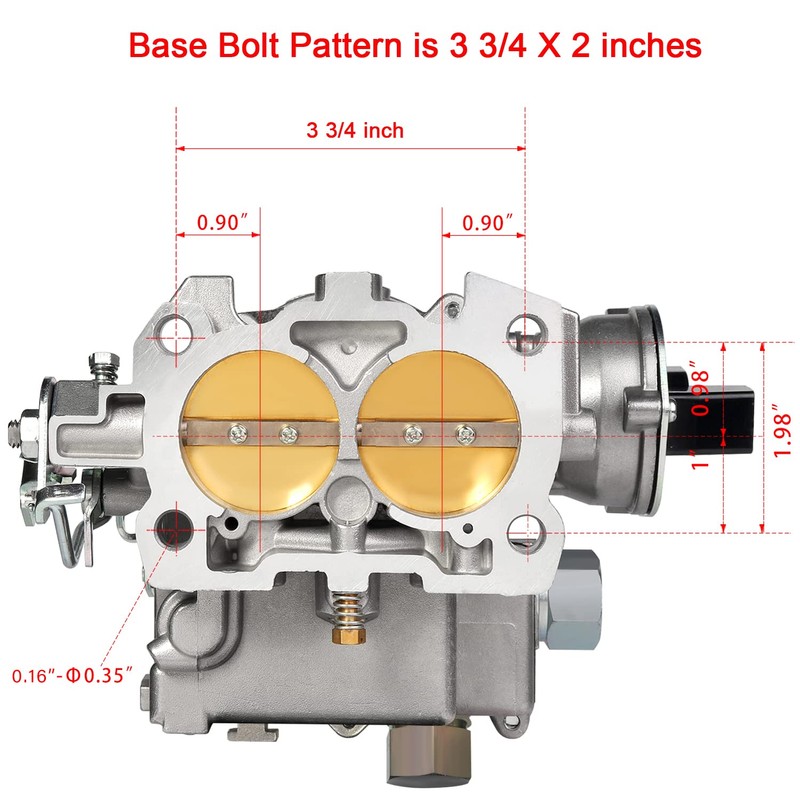 Marine Carburetor 2 Barrel Carb for Mercruiser Rochester Mercarb 3.0L