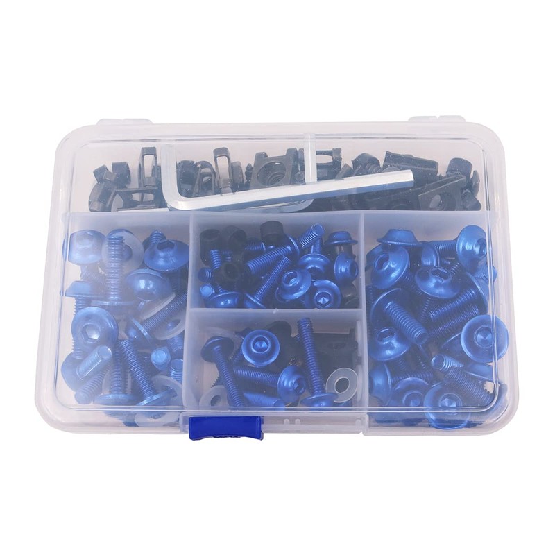Tiardey Universal 177Pcs Motorcycle Fairing Bolts & Nuts Kit Bodywork