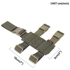 EXCELLENT ELITE SPANKER Tactical Drop Leg Holster Adjustable Platform Molle Module Universal Bag for Left/Right Leg (Olive Green)