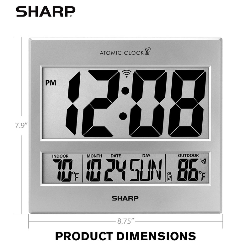Sharp - Reloj atómico – Precisión atómica – Nunca necesita