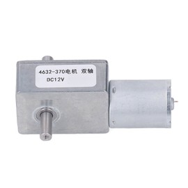 Double Shaft Gear Motor Self Locking CW CCW Aluminum Alloy Brass Coil Speed Reduction Motor DC12V 66RPM