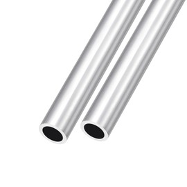 METALLIXITY 6063 Aluminum Tube 16mm Outer Diameter x 12mm Inner Diameter x 300mm Length 2pcs Aluminum Round Tube for Home Furnishing Machinery DIY Crafts
