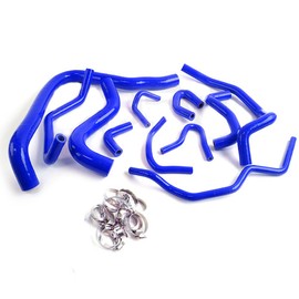 G-PLUS Silicone Radiator & Heater Hose Pipe Kit Clamps Compatible With Honda Accord CB7 F22a F20a 1990-1993,Blue