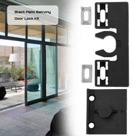 Be In Your Mind 2 Sets Patio Balcony Door Latch Compatible with Schuco Balcony Door Catch Sets 253655 254617 98050401 Plastic Black 74 mm x 29.5 mm
