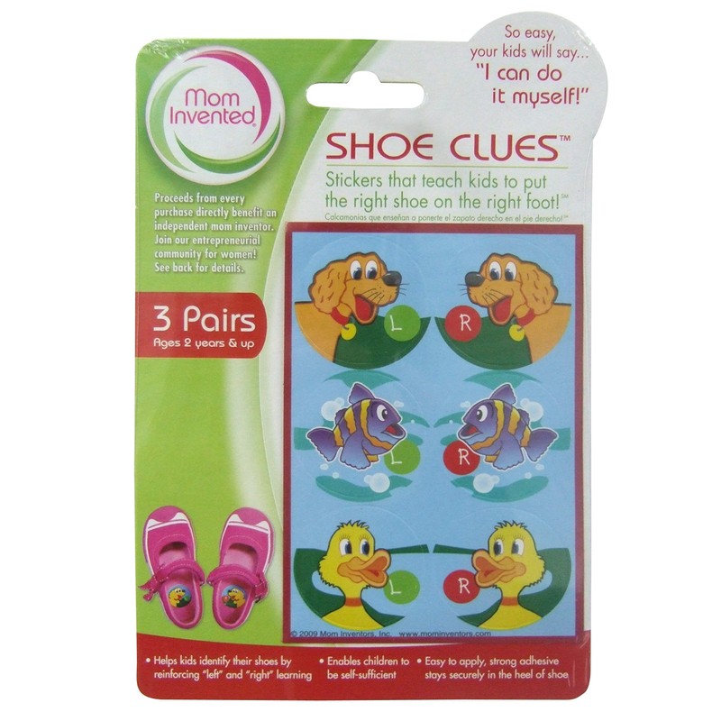 Mom Invented Shoes Clues for Learning Left & Right Shoes