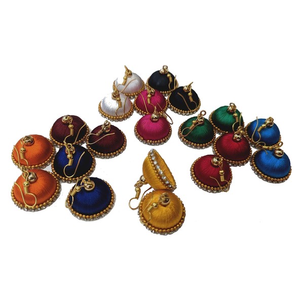 Haldi Kumkum | Jhumka | Set of 10 Ear Rings