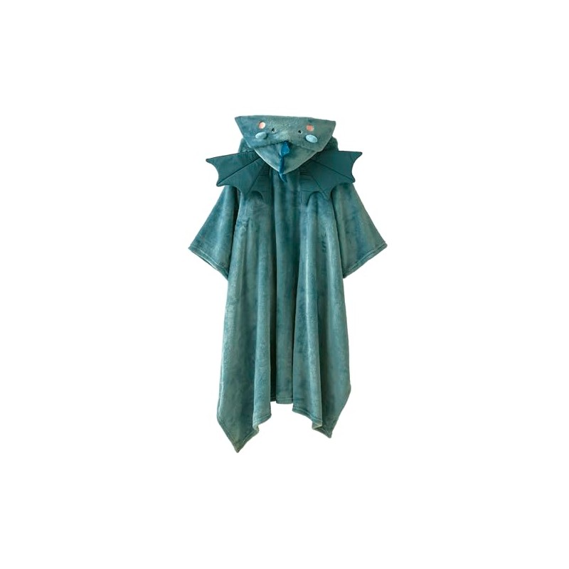 Vertbaudet Kids & Parents Blanket with Sleeves Aqua/Dragon Teens/Adults