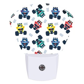 AKKAVNIA Night Light Cute Monster Truck Plug-in LED Dusk-to-Dawn Sensor Soft Night Lamp,Suitable for Home Bedroom Bathroom Hallway Stairs