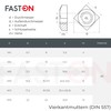 FASTON Square Nuts M6 Stainless Steel A2 V2A (Pack of