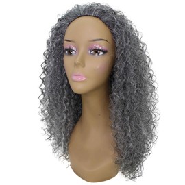 LUXLUXE Isadora Curly Body Waves 22.5 in Long Half Wig Half Cap Wig, Mix Human Hair and Synthetic Fibers, Multiple Shades of Natural & Blended Colors