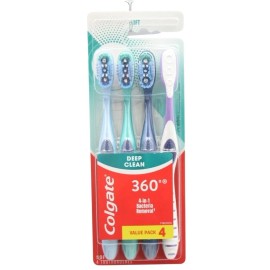 Colgate 360 Deep Clean Soft Toothbrush 4-Pack
