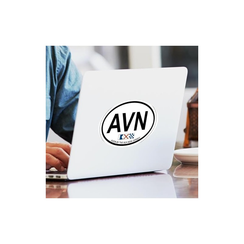 CafePress Avon NJ Oval Design Oval Car Bumper Sticker