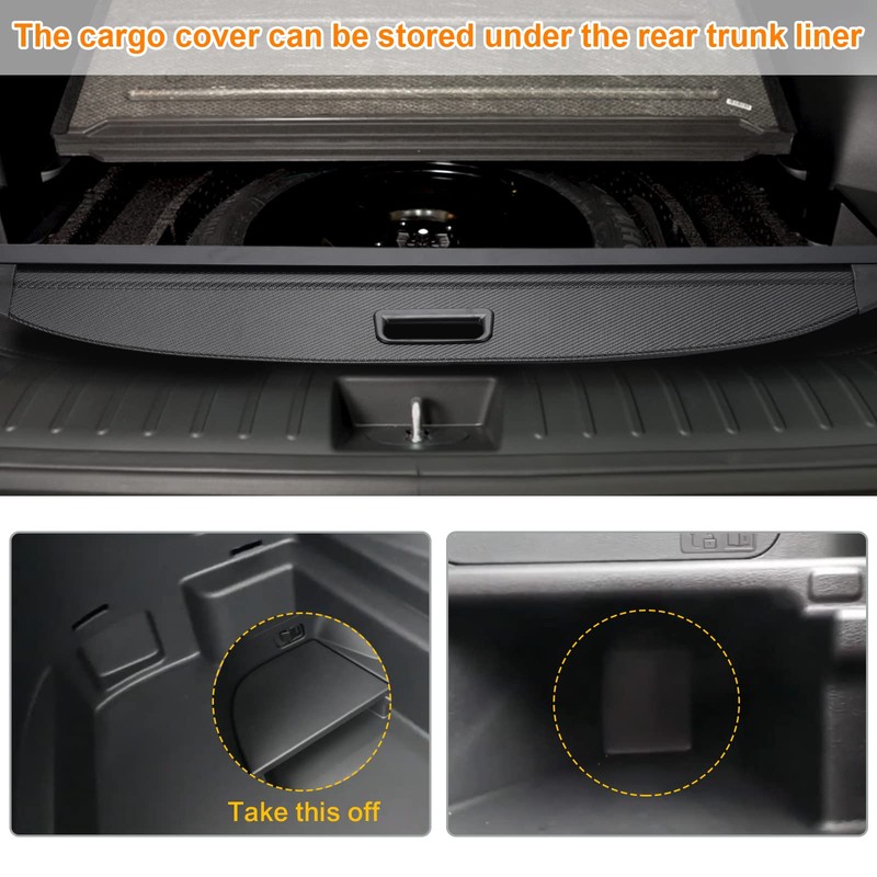 BIGACOVER for EV6 Cargo Cover Retractable Rear Trunk Security Cover