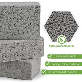 MARYTON Maryton Grill Stone Cleaning Brick - Griddle Grills Cleaning Kit Block Pumice Stone for Removing Stains BBQ Grease, 3 Count