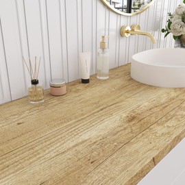 LACHEERY Light Brown Wood Contact Paper Maple Wood Grain Contact Paper Peel and Stick Wallpaper Self Adhesive Thick Woodgrain Vinyl Wrap for Cabinets Countertops Counter Top Covers Waterproof 15.8x80