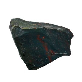 Bloodstone Raw Crystals and Healing Stones, Natural Rocks for Tumbling and DIY Raw Stones and Crystals (1 Piece)