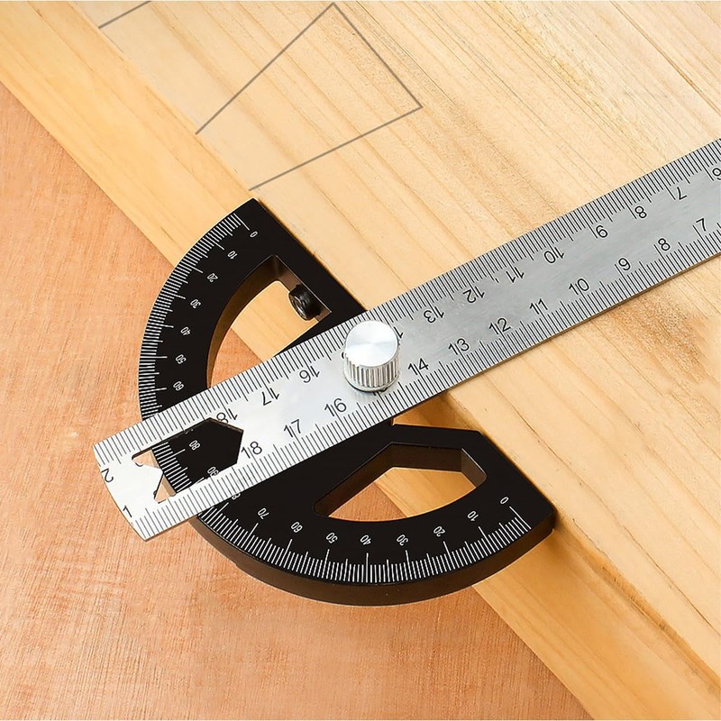 ANCLLO Precision Engineer Woodworking Rulec Woodworking Scribing Angle Ruler Angle