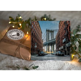 1 x Greeting Card & Vinyl Sticker Set - Brooklyn New York America USA States Travel Holiday Map City Friend Mum Girls Boys Scrapbook #79928