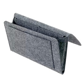 YULIAO Bedside Bag Organiser, Felt Bed Organiser, Sofa Organiser Pockets, Remote Control Bed Bag, for Home, College, Dorm, Bunk Bed, Hospital Bed, Cot Bed Rail