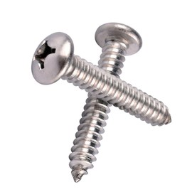 VAMUOEFL 50Pcs #10 x 1-1/4" Phillips Pan Head Wood Screws 304 Stainless Steel 18-8 Self Tapping Screw