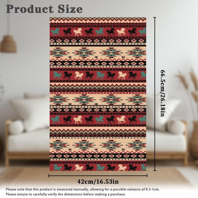 NETILGEN Recliner Sofa Headrest Cover, Aztec Tribal Horse Soft Comfortable
