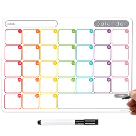 TMS A3 Monthly Planner Whiteboard | Magnetic Fridge Calendar for Meal Prep, Work or Family Planning | Made in the UK | Use for To-Do Lists, Notes or Reminders | for Home and Office [42 x 30cm]