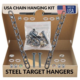 Steel Target Chain Kit - Steel Target Hanging Kit - Hanging Targets for Shooting - Target Chain Set - Ar500 Steel Target Hanger - Hanging Steel Target - Shooting Gong Target Hanger
