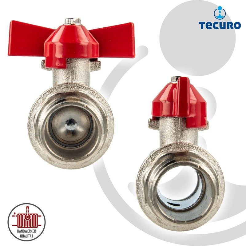 tecuro Ball Valve, Internal x External Thread G 1 Inch