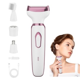 RUIM Women's Razors for Shaving 4-in-1 Facial Razor Ladies Electric Nose Hair Trimmer for Face, Eyebrow, Pubic, Bikini, Legs, Arms, Armpit, Body
