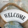 Welcome On Board Life Ring Dark Blue Lifebuoy Nautical Bathroom