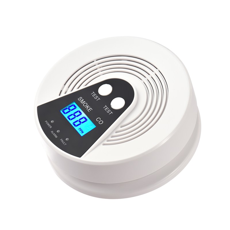 Smoke and Carbon Monoxide Alarm LCD Display CO Detector Smoke