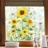 Vibrant Sunflower Window Sticker Decal - Features Sunflowers, Butterflies Home