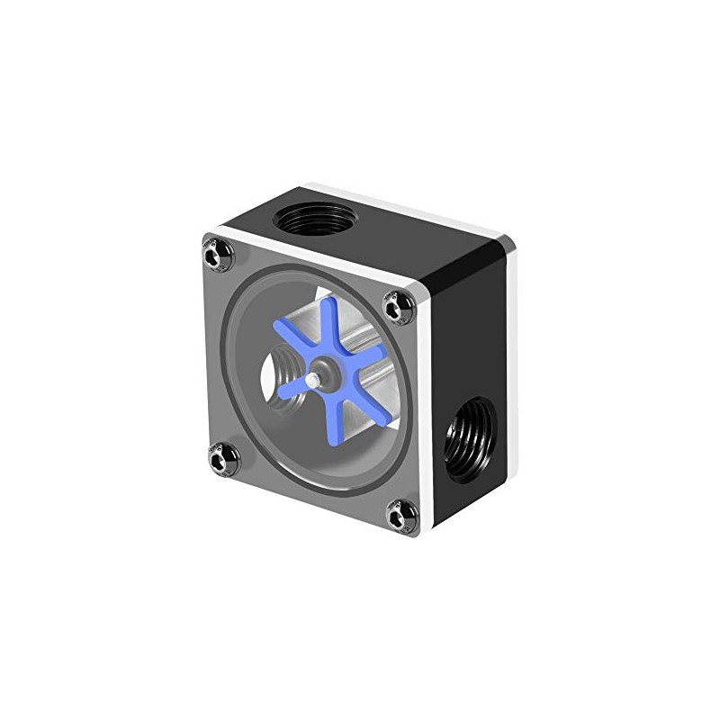 Water Flow Meter, 6 Impeller 3 Ways Flow Meter Indicator